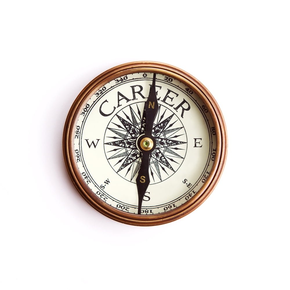 Searching the way to career concept, isolated with clipping path