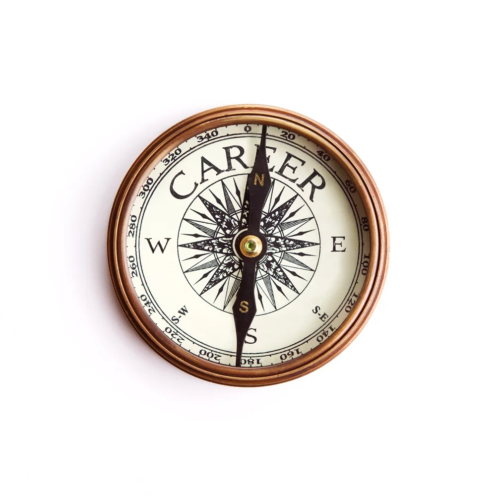 Searching the way to career concept, isolated with clipping path